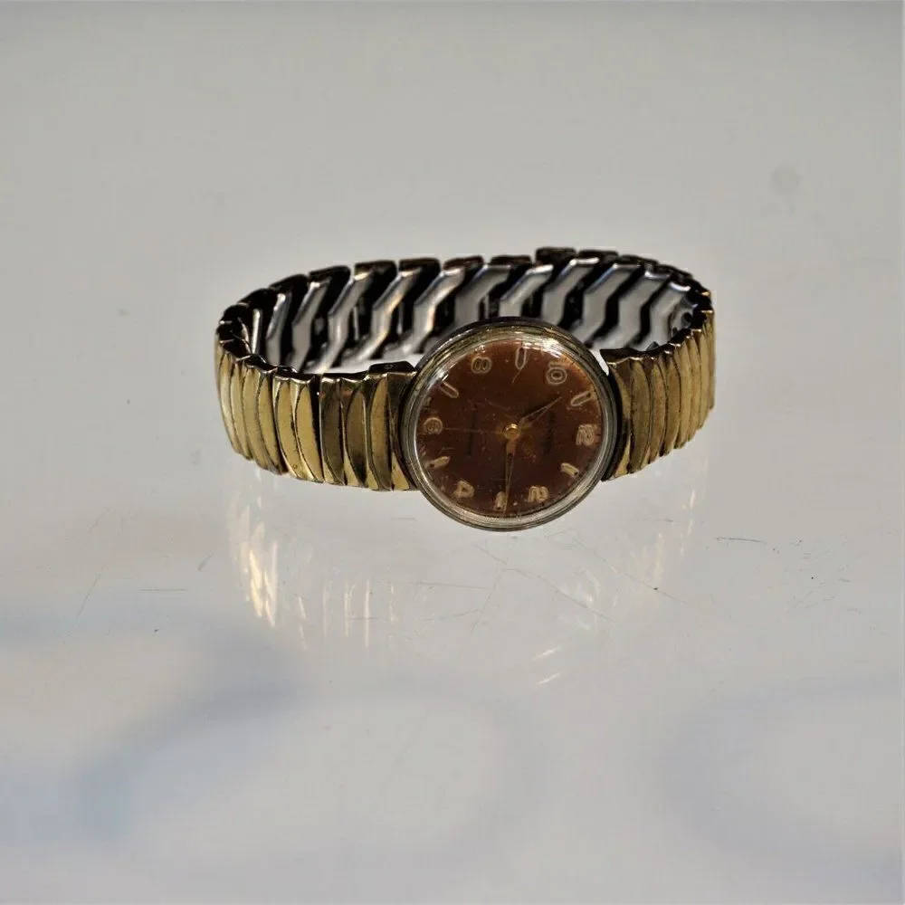 Benrus Swiss DR 23 AXZ Pat 2446603 Watch 17 Jewel 10K RGP For Restoration Parts